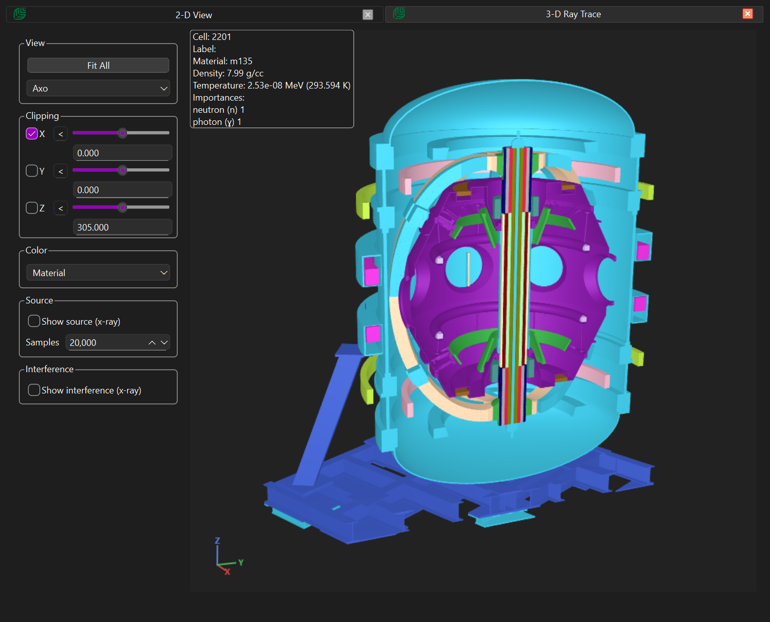 3-D beam source visualisation